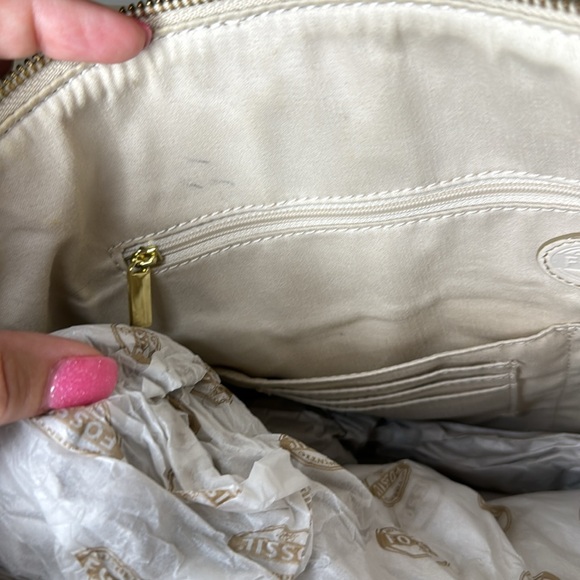 Fossil Sydney geometric diamond coated tote w/dust bag - Picture 7 of 9